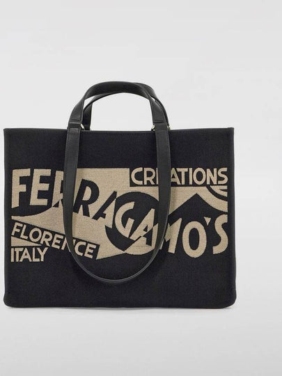 Logo Tote Bag Black - SALVATORE FERRAGAMO - BALAAN 2