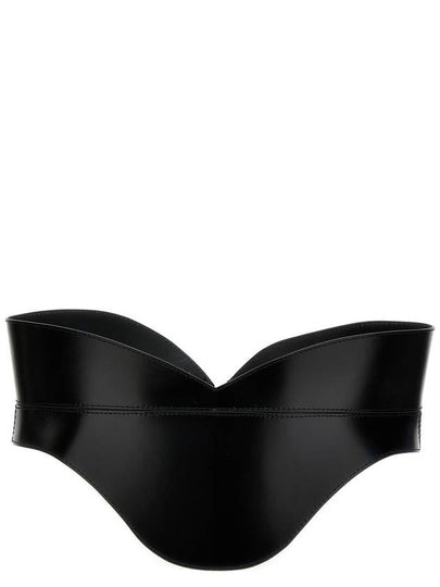 Women's Corset Leather Belt Black - ALEXANDER MCQUEEN - BALAAN 2