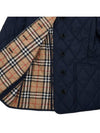 Women's Diamond Quilted Thermoregulated Check Jacket Midnight - BURBERRY - BALAAN 9