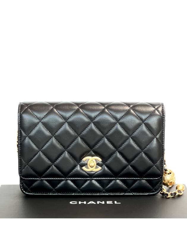 24K Classic Gold Ball WOC Black AP1450 Shoulder Bag - CHANEL - BALAAN 8