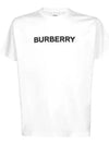 logo print cotton short sleeve t-shirt white - BURBERRY - BALAAN 3