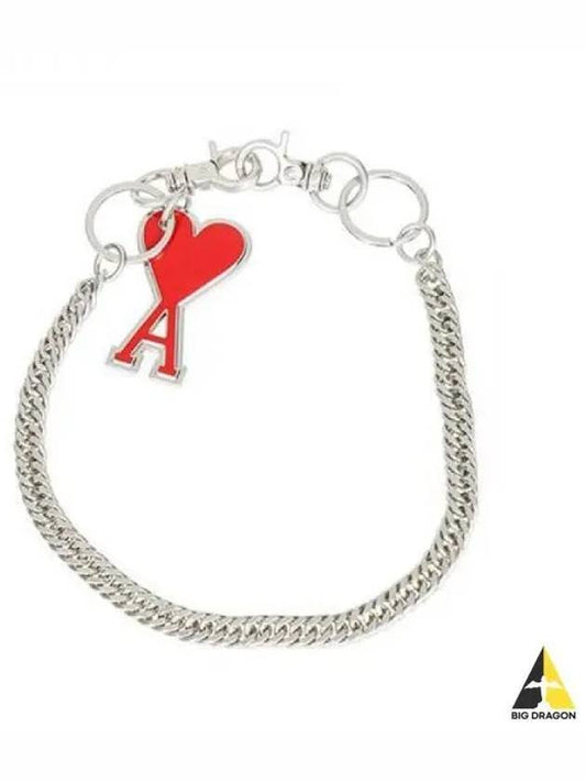 23SS Logo Heart Chain Keyring Red UKR903 363 - AMI - BALAAN 1