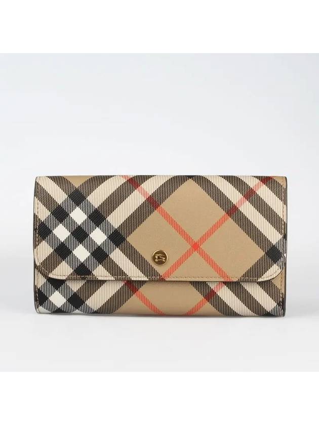 Check Continental Long Wallet Beige - BURBERRY - BALAAN 2