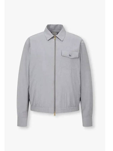 Rayon zip up collar overshirt gray - PAUL SMITH - BALAAN 1