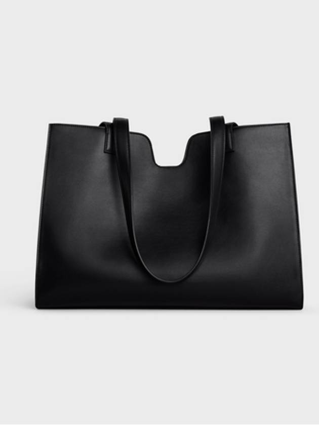 Cabas 16 Smooth Calfskin Tote Bag Black - CELINE - BALAAN 5