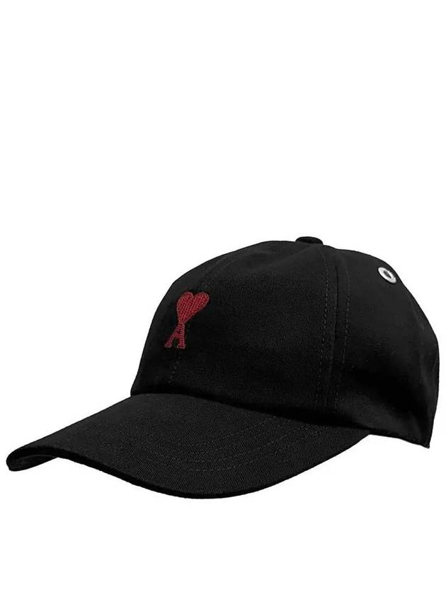 De Coeur Embroidered Logo Ball Cap Black - AMI - BALAAN 2