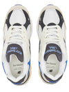 990 V3 Leather Low Top Sneakers Blue White - NEW BALANCE - BALAAN 6