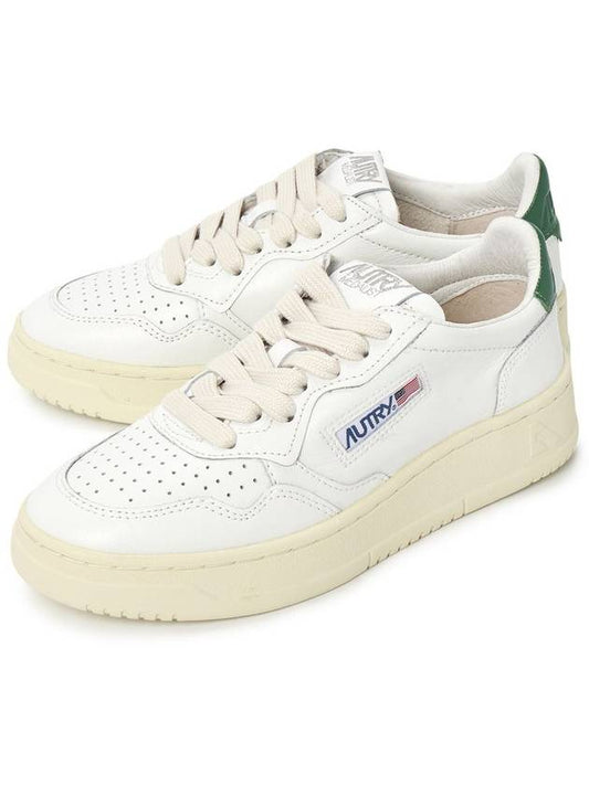 Medalist Green Tab Leather Low Top Sneakers White - AUTRY - BALAAN 2