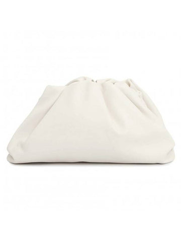 Leather Mini Shoulder Clutch Bag White - BOTTEGA VENETA - BALAAN 1