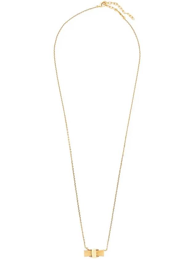 Women's Vara Bow Pendant Necklace Gold - SALVATORE FERRAGAMO - BALAAN 3