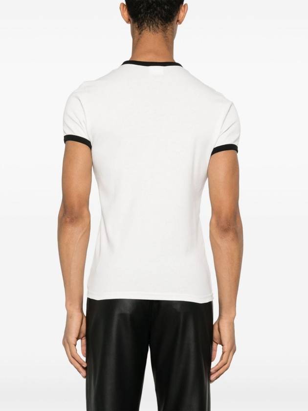 Logo contrast short sleeve t shirt white - COURREGES - BALAAN 6