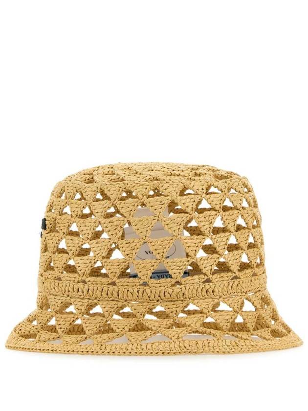 Woven Fabric Bucket Hat Tan - PRADA - BALAAN 2