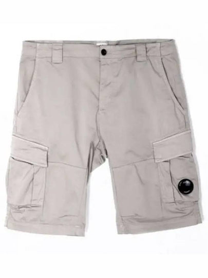 Stretch Satin Cargo Shorts Grey - CP COMPANY - BALAAN 2