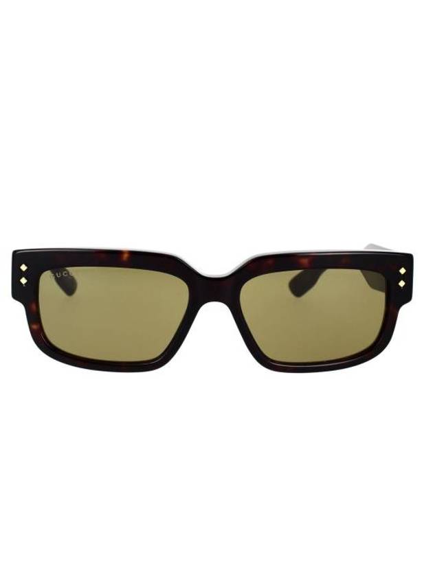 Square Frame Sunglasses Havana - GUCCI - BALAAN 1