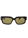 Square Frame Sunglasses Havana - GUCCI - BALAAN 1