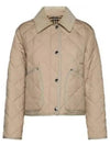 Stripe Point Collar Quilted Jacket Brown - BURBERRY - BALAAN 2