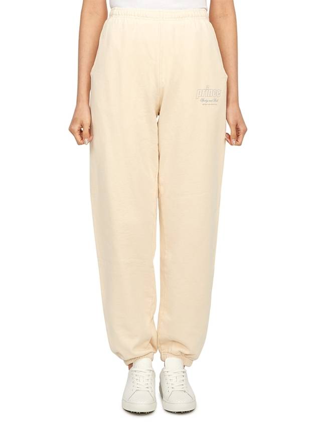 Print Cotton Track Pants Cream - SPORTY & RICH - BALAAN 2