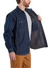 Relaxed fit denim fleece lined snap front shirt jacket - CARHARTT - BALAAN 3