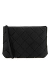 Intrecciato Clutch Bag Black - BOTTEGA VENETA - BALAAN 1