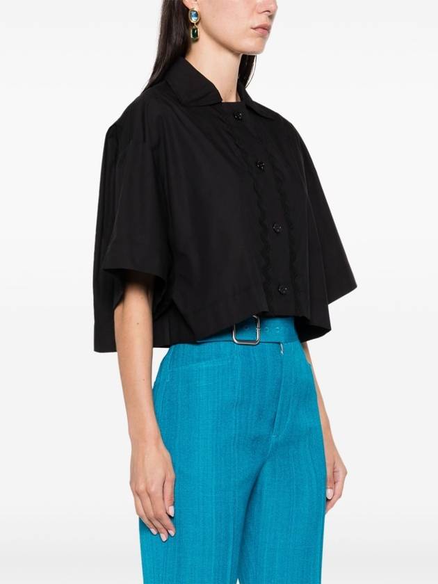 wave-appliqué cropped shirt - PATOU - BALAAN 4