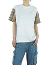 Vintage Check Sleeve Short Sleeve T-Shirt White - BURBERRY - BALAAN 2