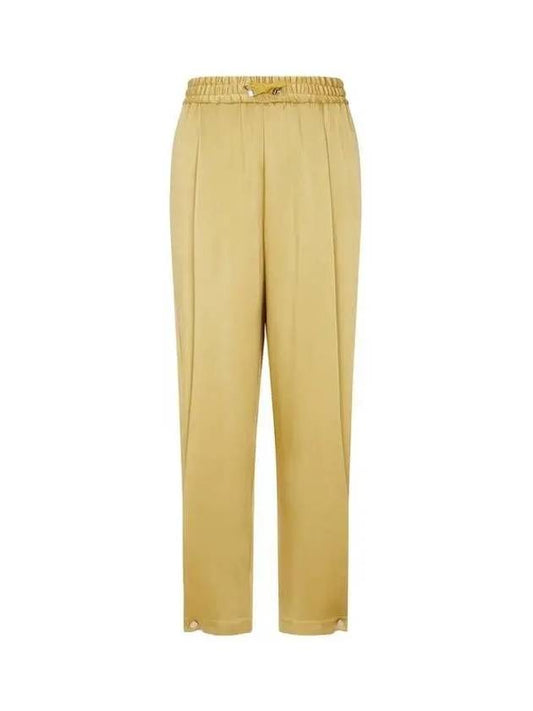 Women's Glossy Snap Button Hem Pants Yellow 271488 - HERNO - BALAAN 1