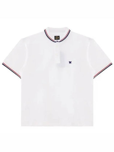 MR311 WHITE logo embroidery polo t-shirt 987759 - NEEDLES - BALAAN 1