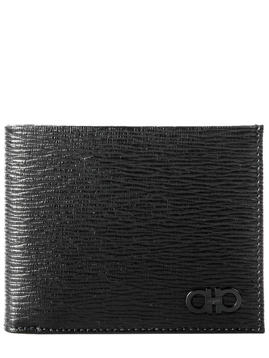 Gancini Half Wallet Black - SALVATORE FERRAGAMO - BALAAN 2