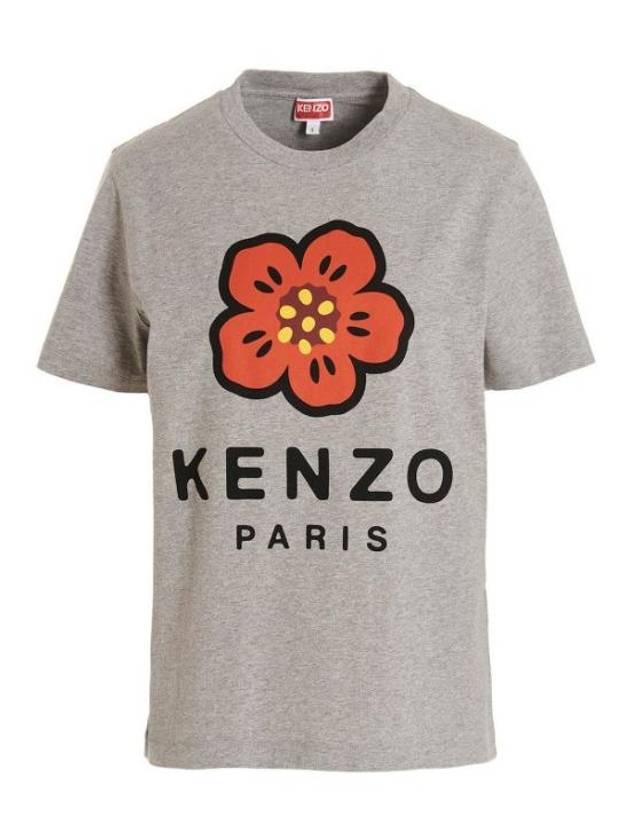 Boke Flower Short Sleeve T-Shirt Grey - KENZO - BALAAN 2