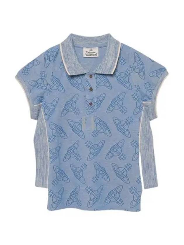 Side Stripped Polo Shirt Blue - VIVIENNE WESTWOOD - BALAAN 2