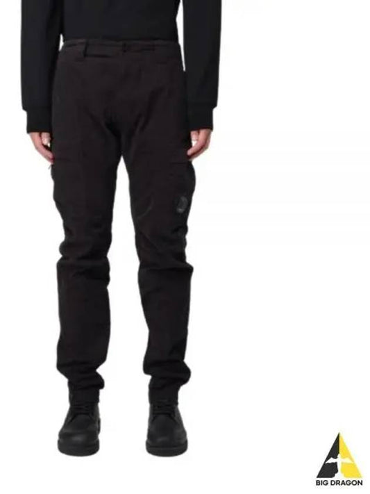 Stretch Sateen Ergonomic Lens Cargo Straight Pants Black - CP COMPANY - BALAAN 2