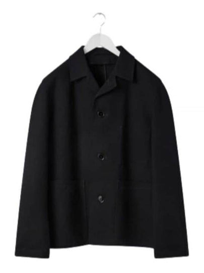 Curved Shoulder Button Jacket Black - LEMAIRE - BALAAN 2