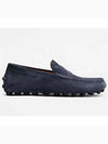 Gommino Bubble Suede Driving Shoes Blue - TOD'S - BALAAN.