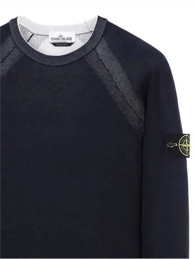 Wappen Reversible Crew Neck Sweatshirt Navy - STONE ISLAND - BALAAN 5