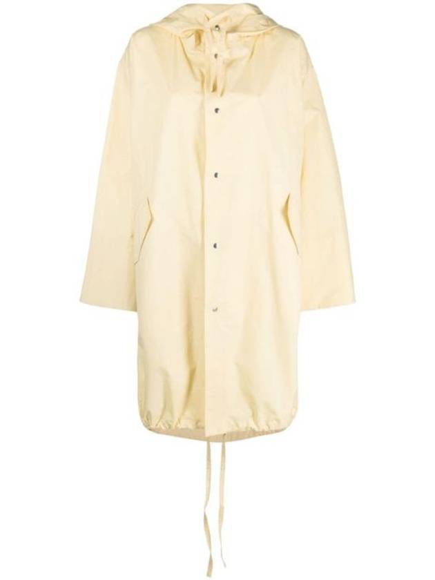 Back Logo Print Hooded Parka Yellow - JIL SANDER - BALAAN 2