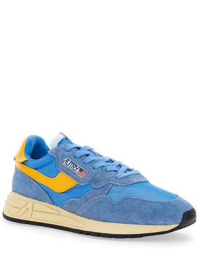 'Reelwind Super Vintage' Blue Sneakers With Logo Patch On The Tongue And Contrasting Heel In Fabric And Leather Man - AUTRY - BALAAN 2