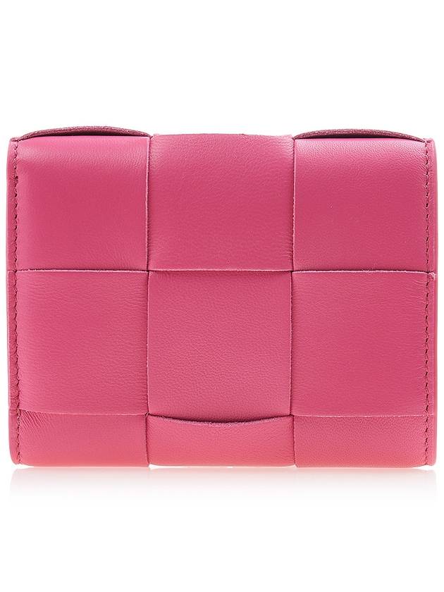 Intrecciato Tri-Fold Zip Half Wallet Milk Shake - BOTTEGA VENETA - BALAAN 4