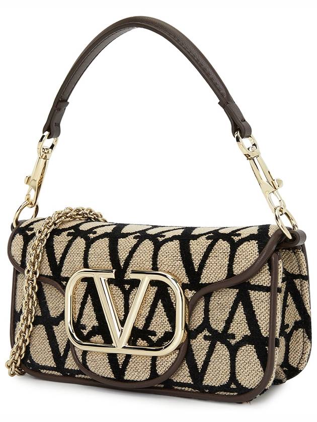 Logo Toile Iconographe Small Shoulder Bag Beige - VALENTINO - BALAAN 3