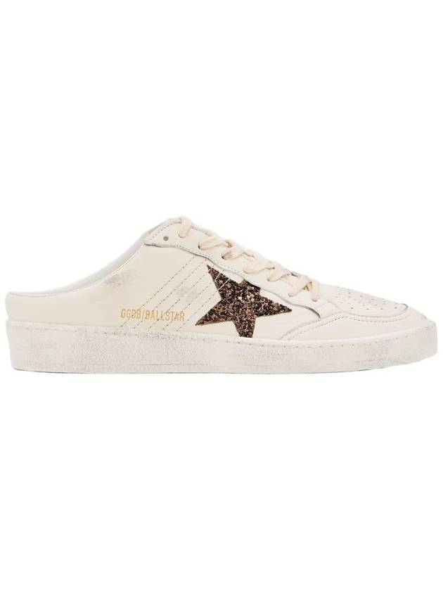 Ball Star Glitter Star Sabots Low Top Sneakers Ivory - GOLDEN GOOSE - BALAAN 1