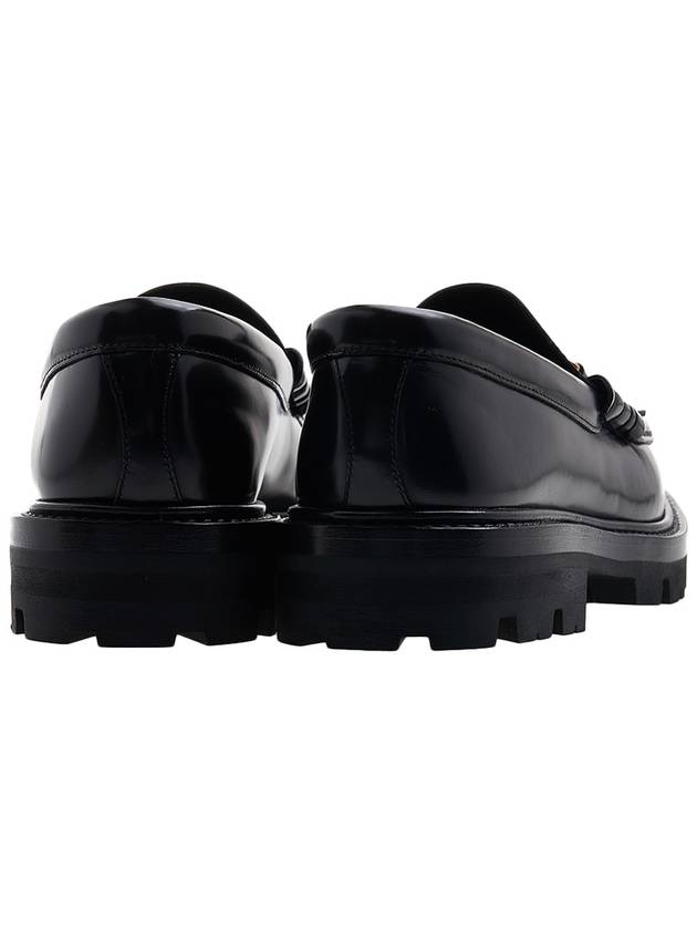 Triomphe Chain Polished Bull Margaret Loafers Black - CELINE - BALAAN 5