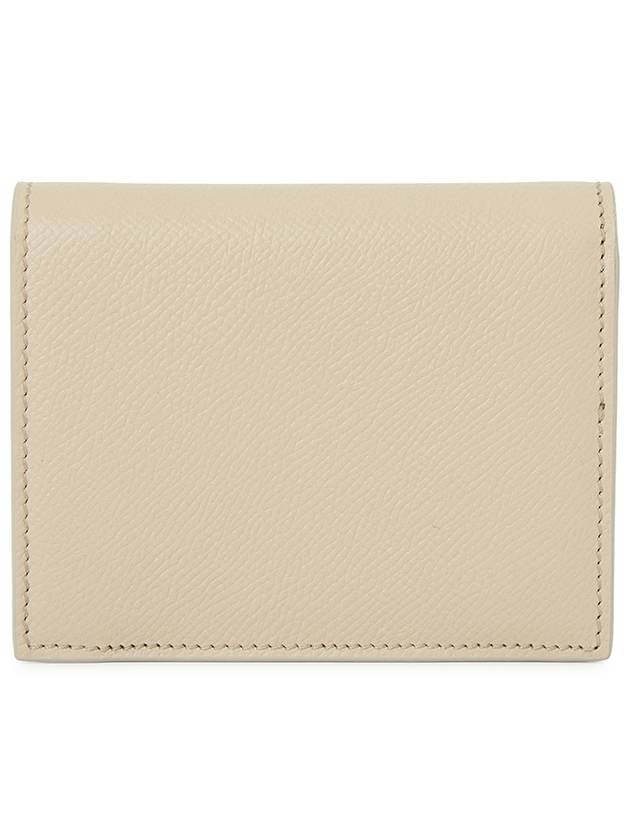 Gancini Compact Half Wallet Beige - SALVATORE FERRAGAMO - BALAAN 3