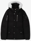 Original 3Q Hooded Padding White Shearling Black - MOOSE KNUCKLES - BALAAN 3