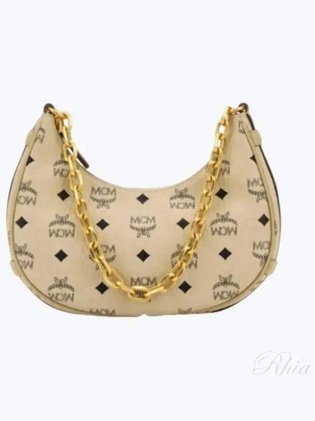 Aren Crescent Shoulder Bag Ivory - MCM - BALAAN 2