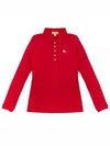 Women s long sleeve gold logo PK shirt red 80041271 - BURBERRY - BALAAN 2