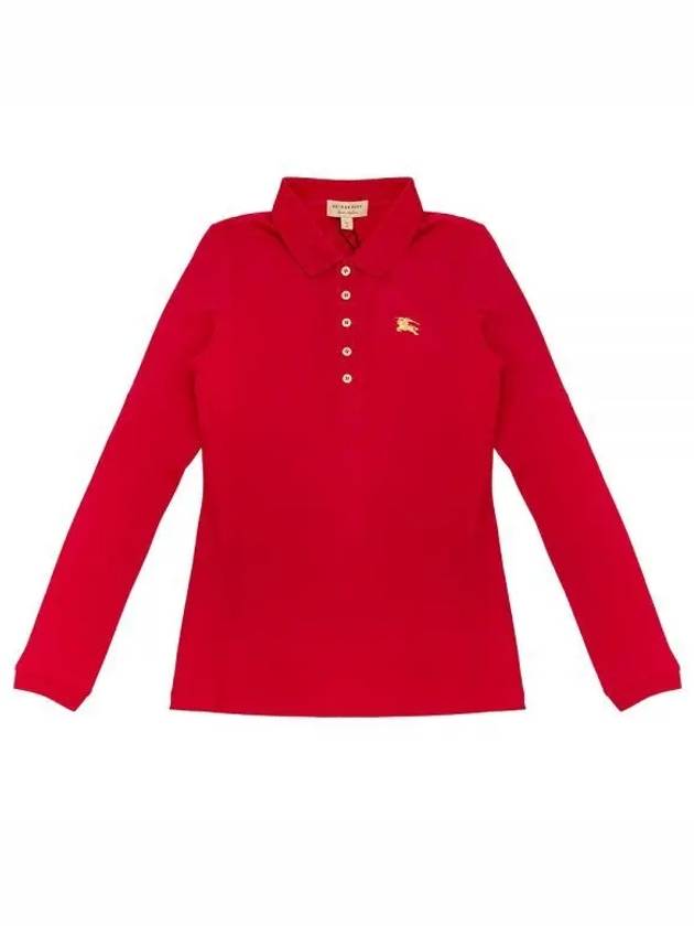 Women s long sleeve gold logo PK shirt red 80041271 - BURBERRY - BALAAN 2