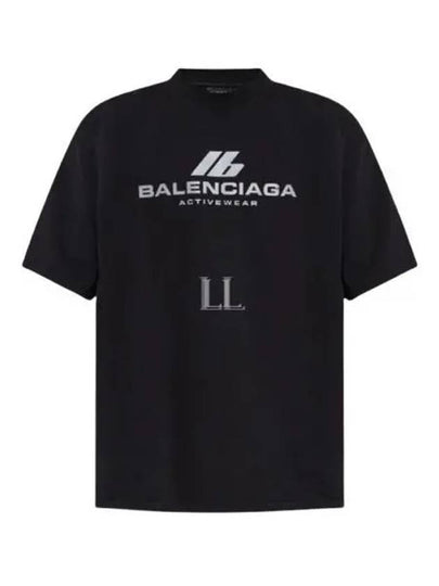 Activewear Medium Fit Short Sleeve T-Shirt Black - BALENCIAGA - BALAAN 2