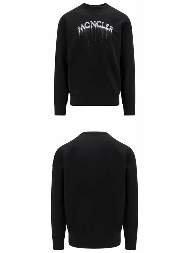 logo print faded effect sweatshirt black - MONCLER - BALAAN 6