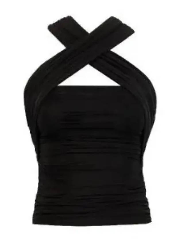 Wrinkle Jersey Sleeveless Black - SAINT LAURENT - BALAAN 2