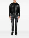 Stretch Cotton Leaf Effect Jeans Black - DSQUARED2 - BALAAN 6