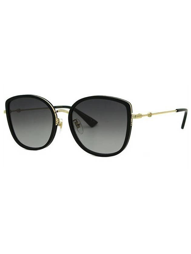 eyewear gray gradient Asian fit sunglasses black gold - GUCCI - BALAAN 1